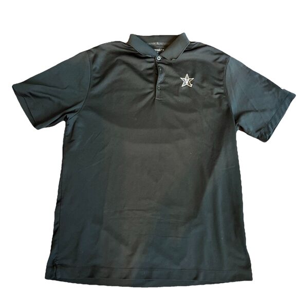 Nike Vanderbilt Commodores Polo Shirt Men’s XL Black White Logo Dri-fit - Picture 1 of 6